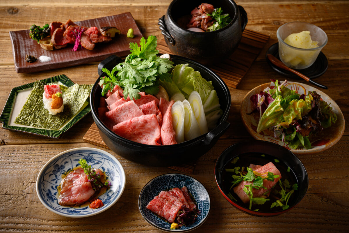 『神楽坂 囲炉裏 肉よろず』すき焼きコース